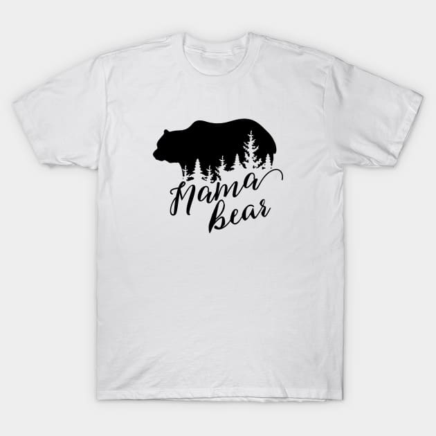 Mama Bear Winter Typography T-Shirt by MysticMagpie